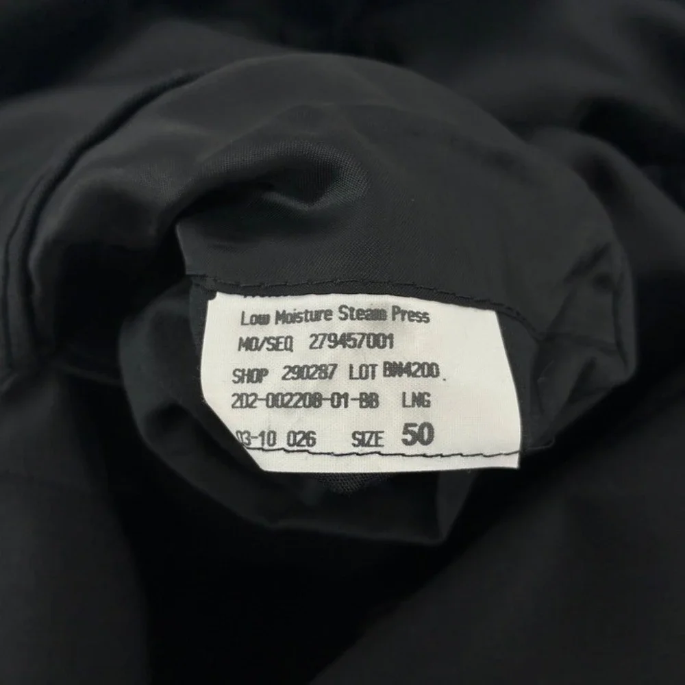 US NAVY Brook Brothers 50L Premier Collection Double Breasted Blazer USA Black